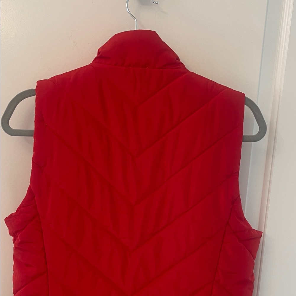 Michael Kors Red Puffer Vest - Picture 10 of 10
